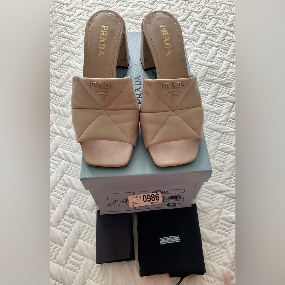 Prada mules size 39 blush